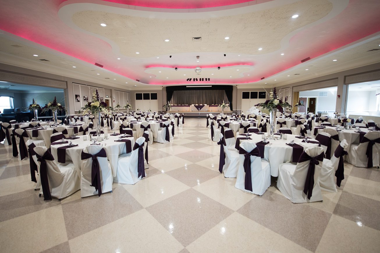 Ballroom With Pink Mood Lighting