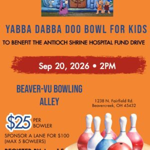 Yabba Dabba Doo Bowling for the Kids Sept 20, 2026