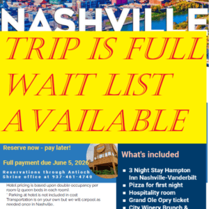 2026 Ladies Trip to Nashville Aug 14-17