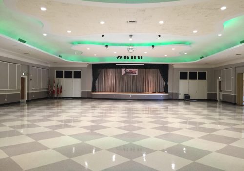 Ballroom With Green Lighting